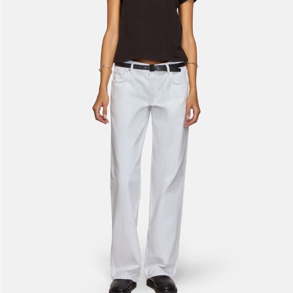 EB Denim low rise baggy White Jeans
